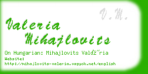 valeria mihajlovits business card